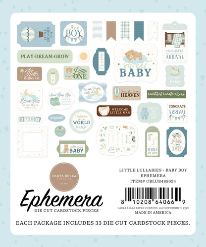 Carta Bella Ephemera-Little Lullabies - Baby Boy