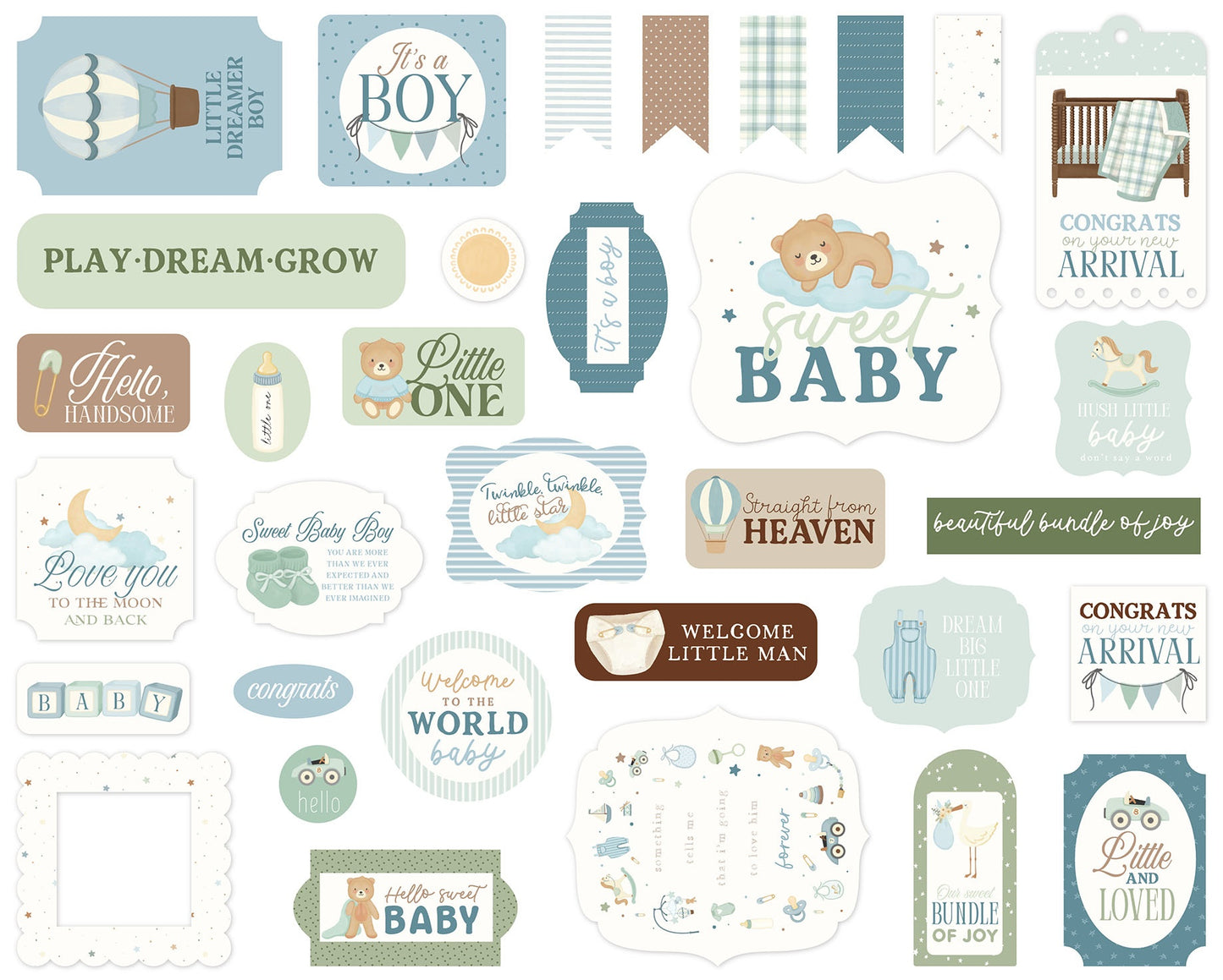 Carta Bella Ephemera-Little Lullabies - Baby Boy