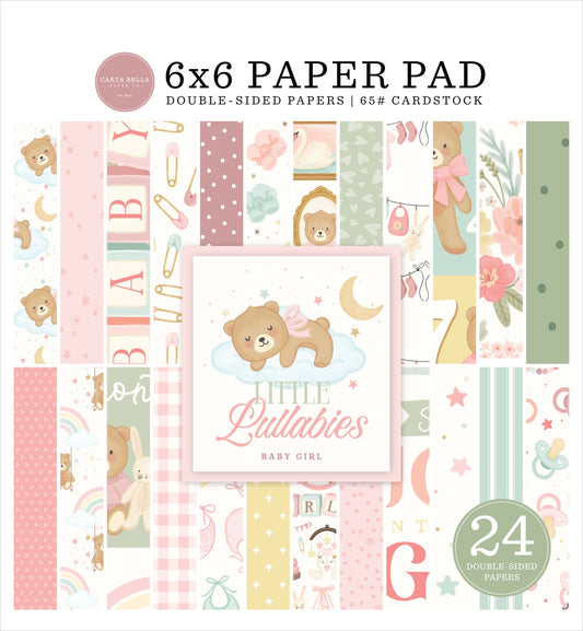 Carta Bella Double-Sided Paper Pad 6"X6"-Little Lullabies - Baby Girl