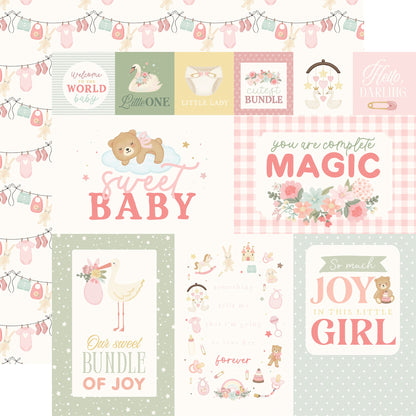 Carta Bella Little Lullabies Baby Girl Cardstock 12"X12"