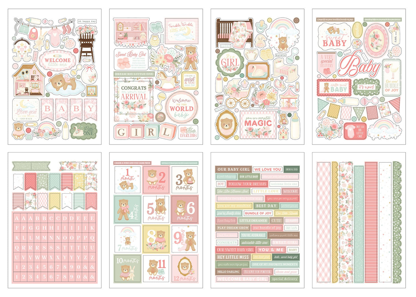 Echo Park Sticker Book-Little Lullabies - Baby Girl