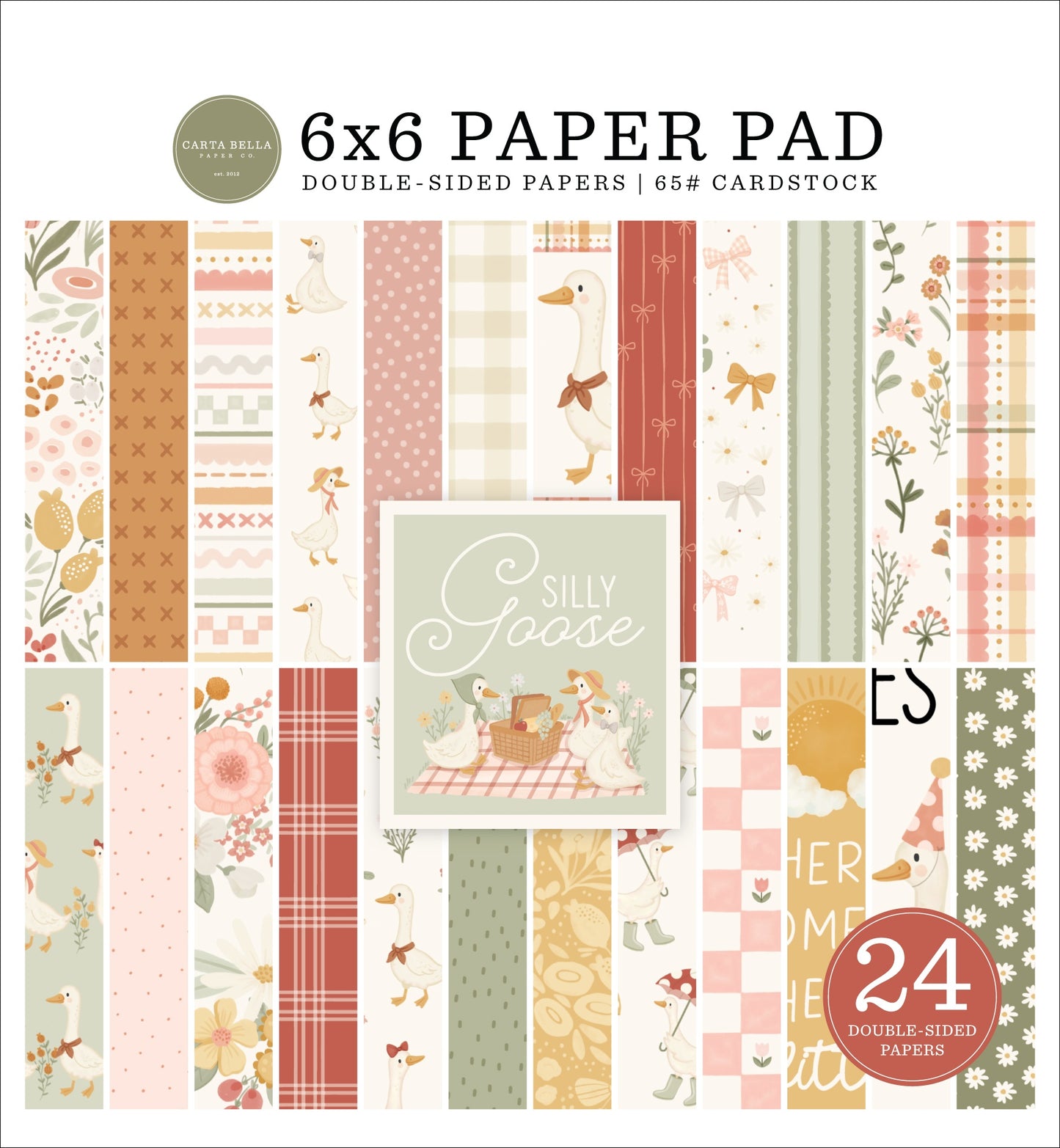 Carta Bella Double-Sided Paper Pad 6"X6"-Silly Goose
