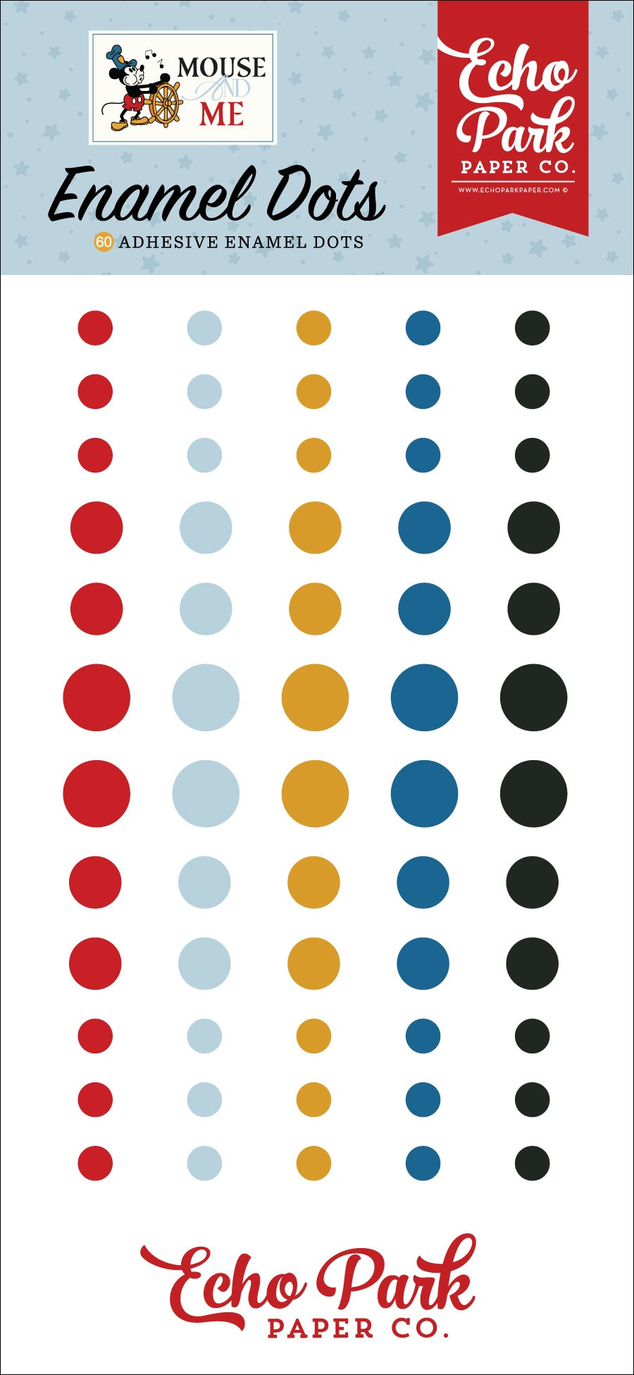 Echo Park Adhesive Enamel Dots-Mouse And Me