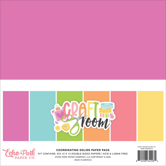 Echo Park Solids Kit 12"X12"-Craft Room
