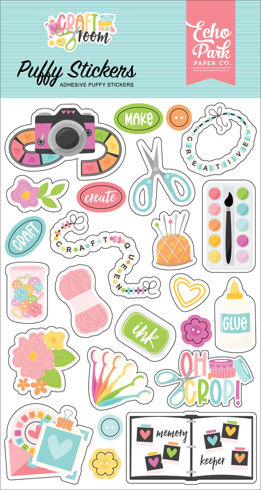 Echo Park Puffy Stickers-Craft Room