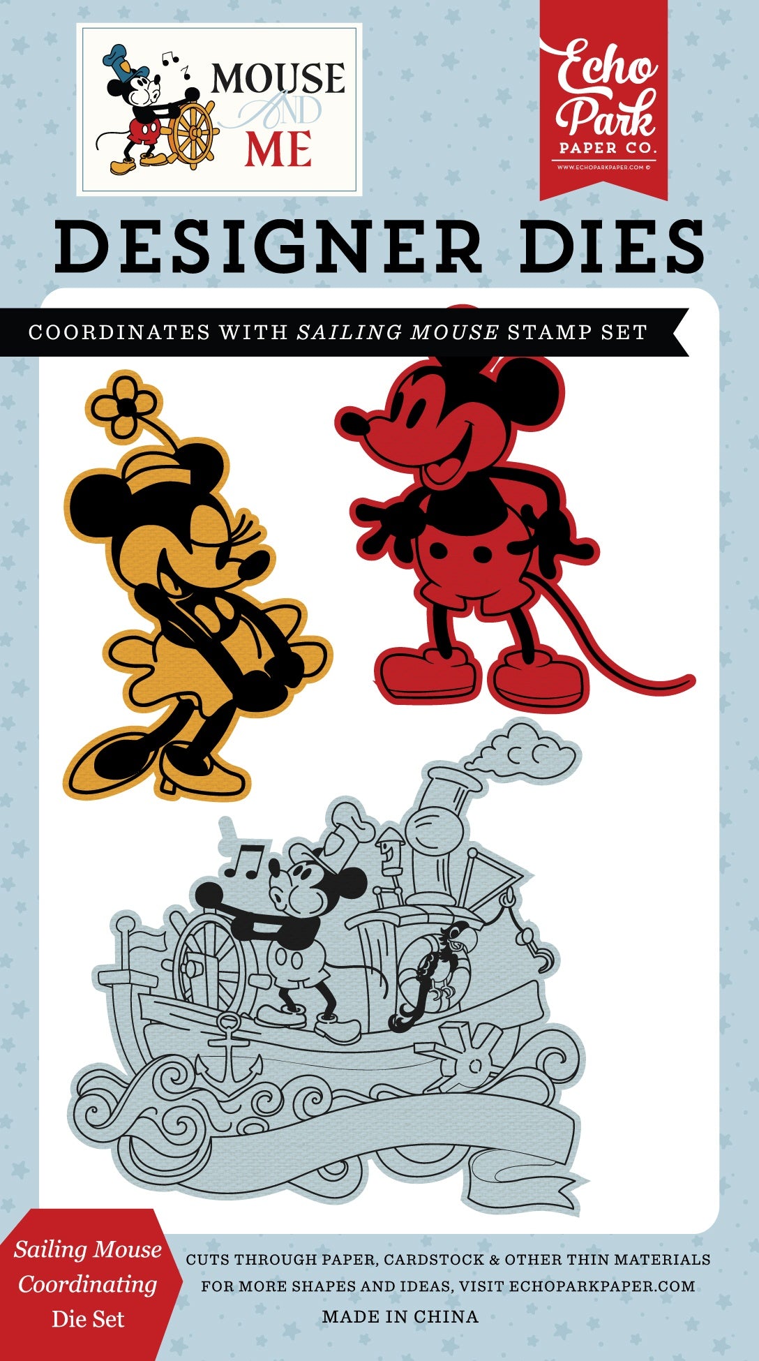 Echo Park Mouse And Me Die Set-Sailing Mouse