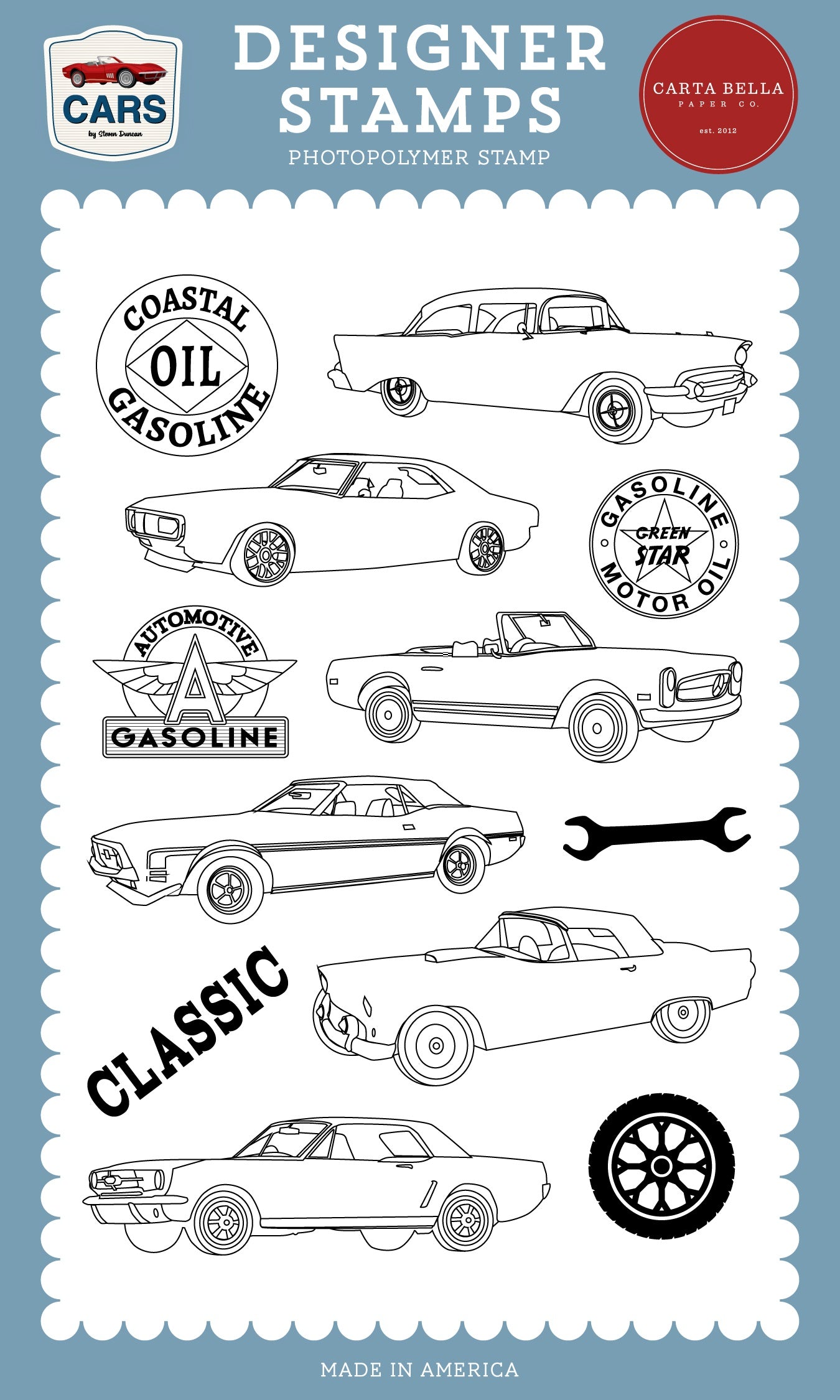 Carta Bella Cars Stamp Set-Classic Cars