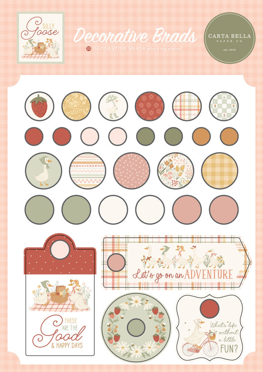 Carta Bella Decorative Brads-Silly Goose