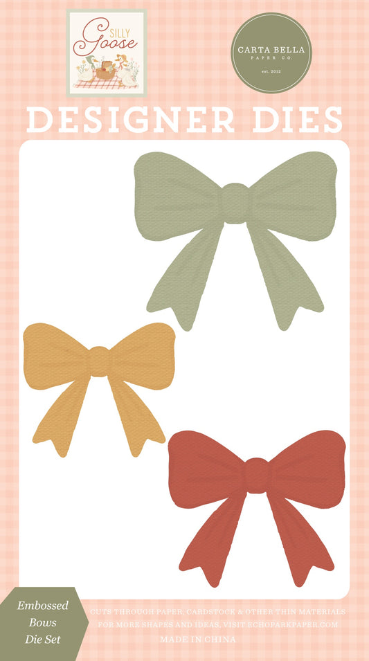 Carta Bella Silly Goose Die Set-Embossed Bows