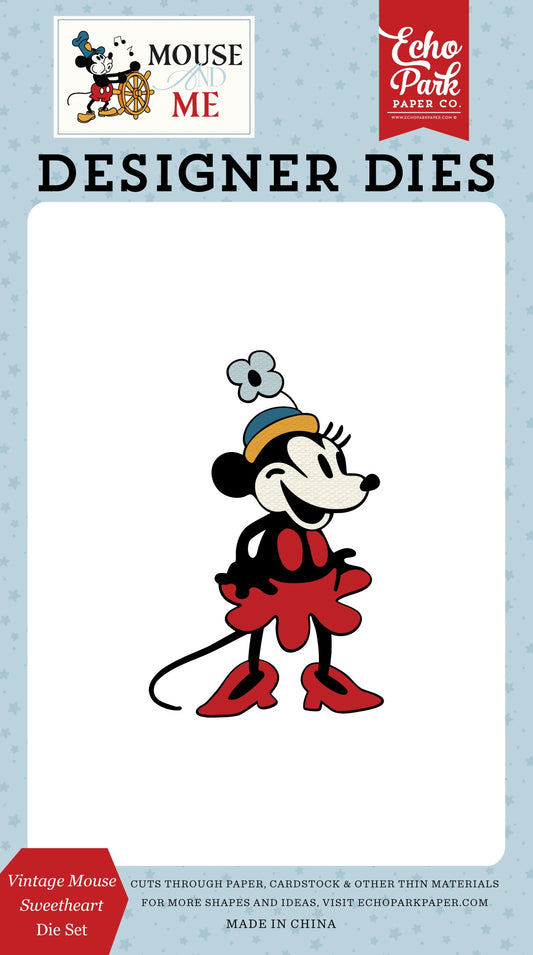 Echo Park Mouse And Me Die Set-Vintage Mouse Sweetheart