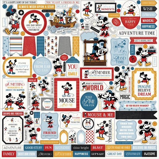 Echo Park Elements Cardstock Stickers 12"X12"-Mouse And Me