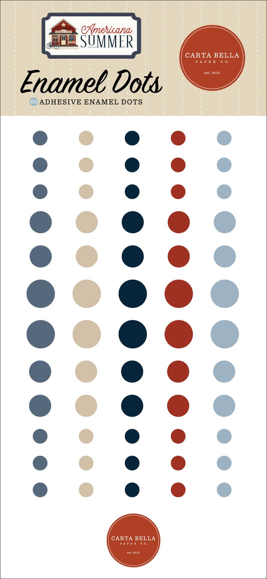 Carta Bella Adhesive Enamel Dots-Americana Summer