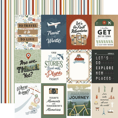 Echo Park It's Time To Travel Cardstock 12"X12"-Select Style