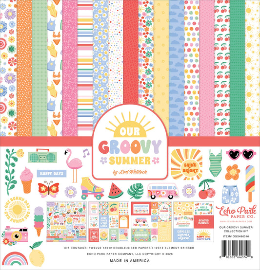 Echo Park Collection Kit 12"X12"-Our Groovy Summer