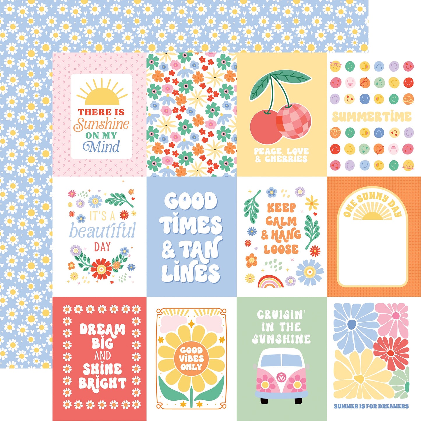 Echo Park Our Groovy Summer Cardstock 12"X12"-Select Style