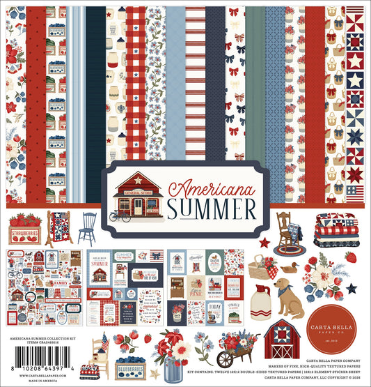 Carta Bella Collection Kit 12"X12"-Americana Summer