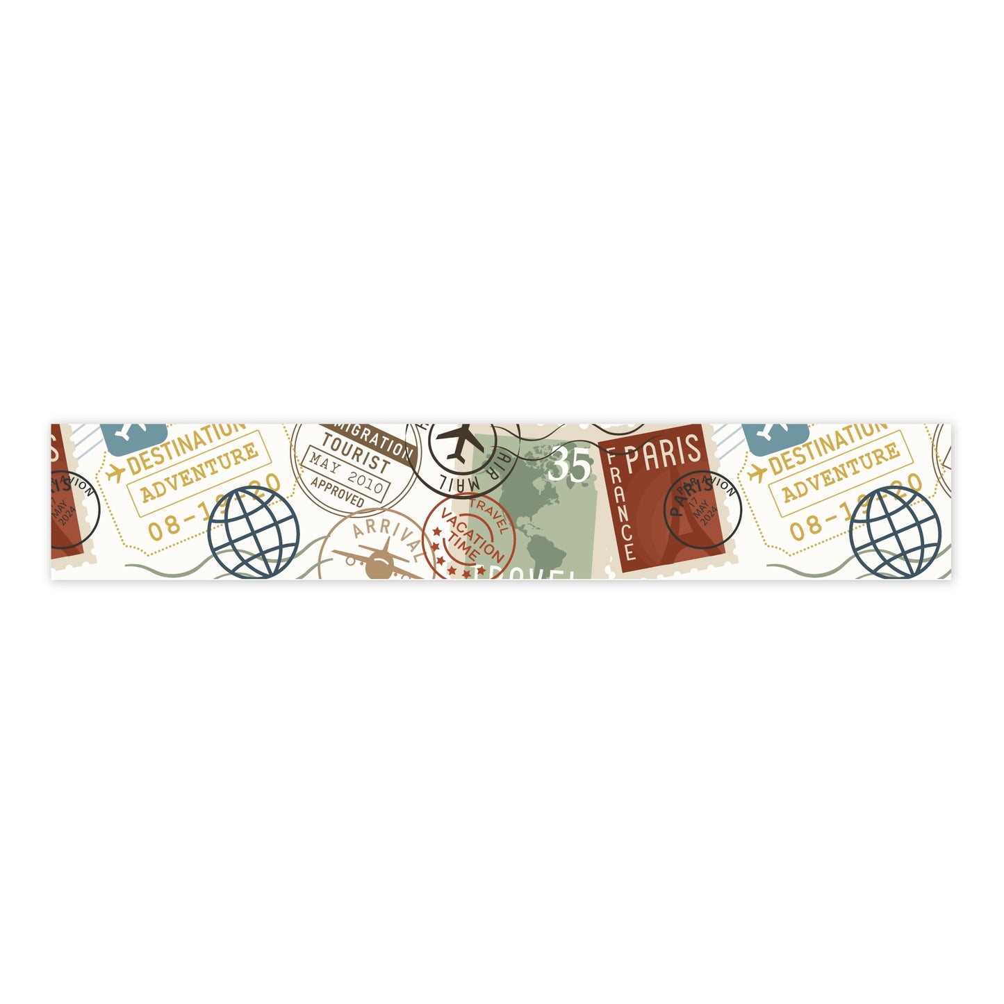 Echo Park It's Time To Travel Washi Tape-Destination Stamps