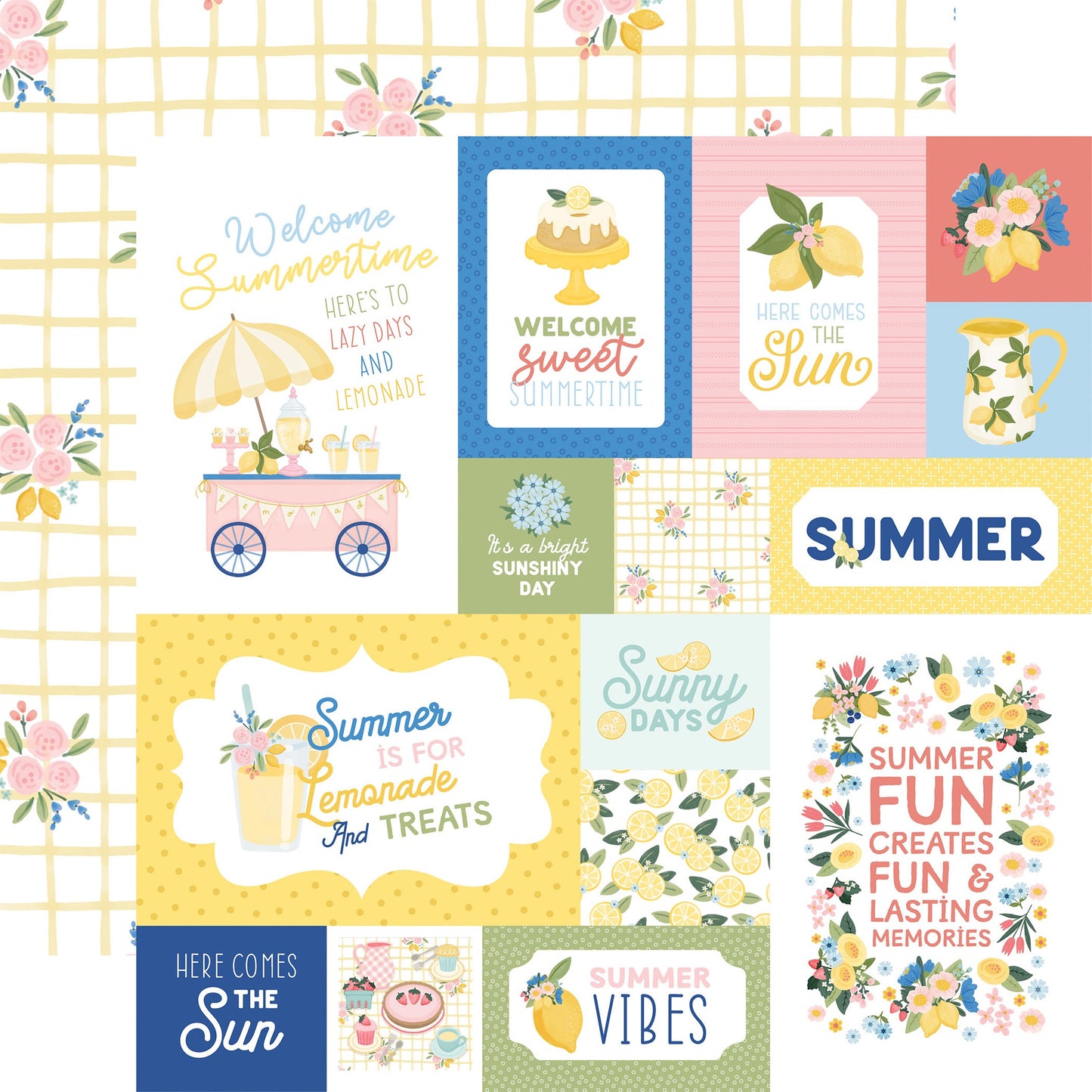 Carta Bella Lemonade Cardstock 12"X12"-Select Style