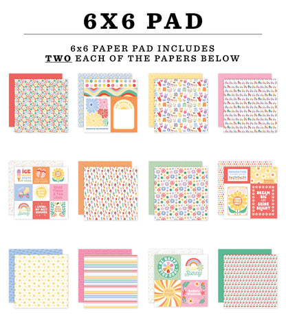 Echo Park Double-Sided Paper Pad 6"X6"-Our Groovy Summer
