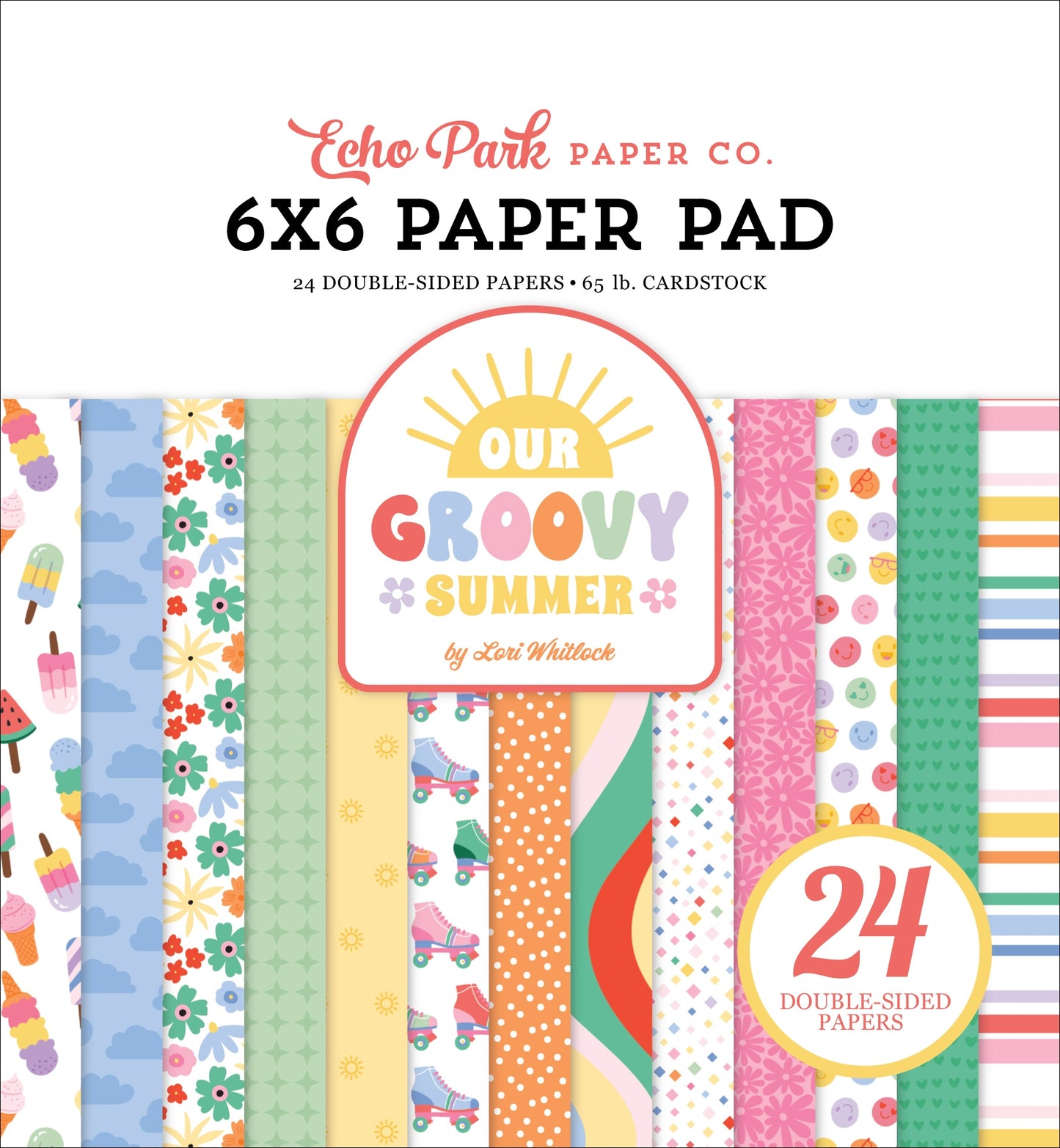 Echo Park Double-Sided Paper Pad 6"X6"-Our Groovy Summer