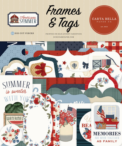Carta Bella Tags & Frames Ephemera-Americana Summer