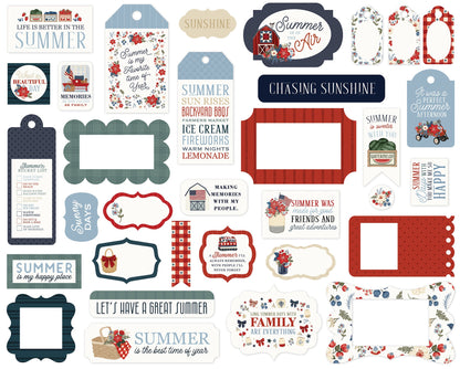 Carta Bella Tags & Frames Ephemera-Americana Summer