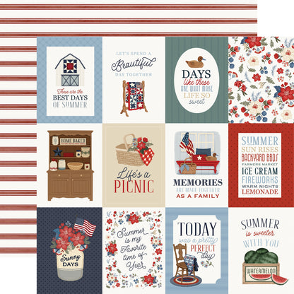 Carta Bella Americana Summer Cardstock 12"X12"-Select Style