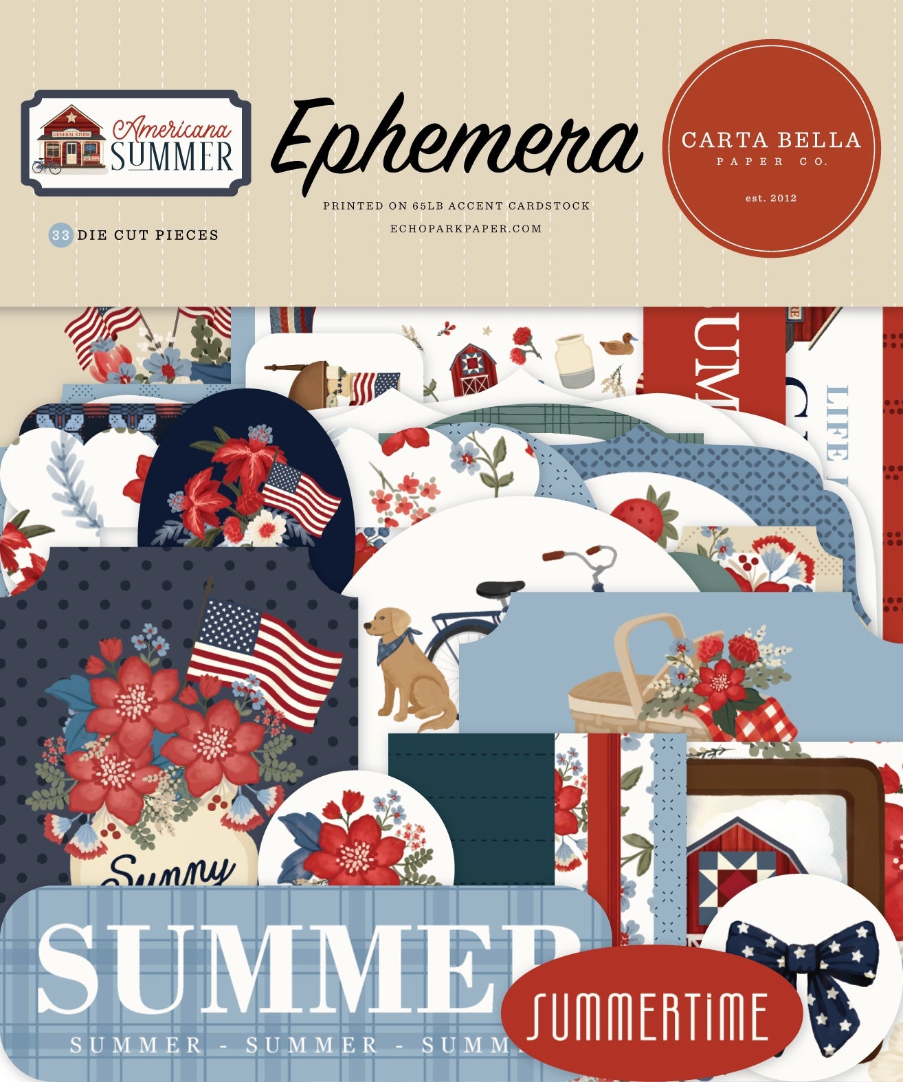 Carta Bella Ephemera-Americana Summer