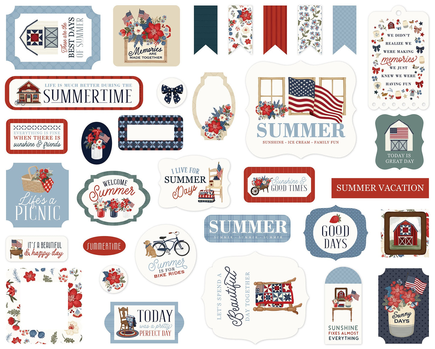 Carta Bella Ephemera-Americana Summer