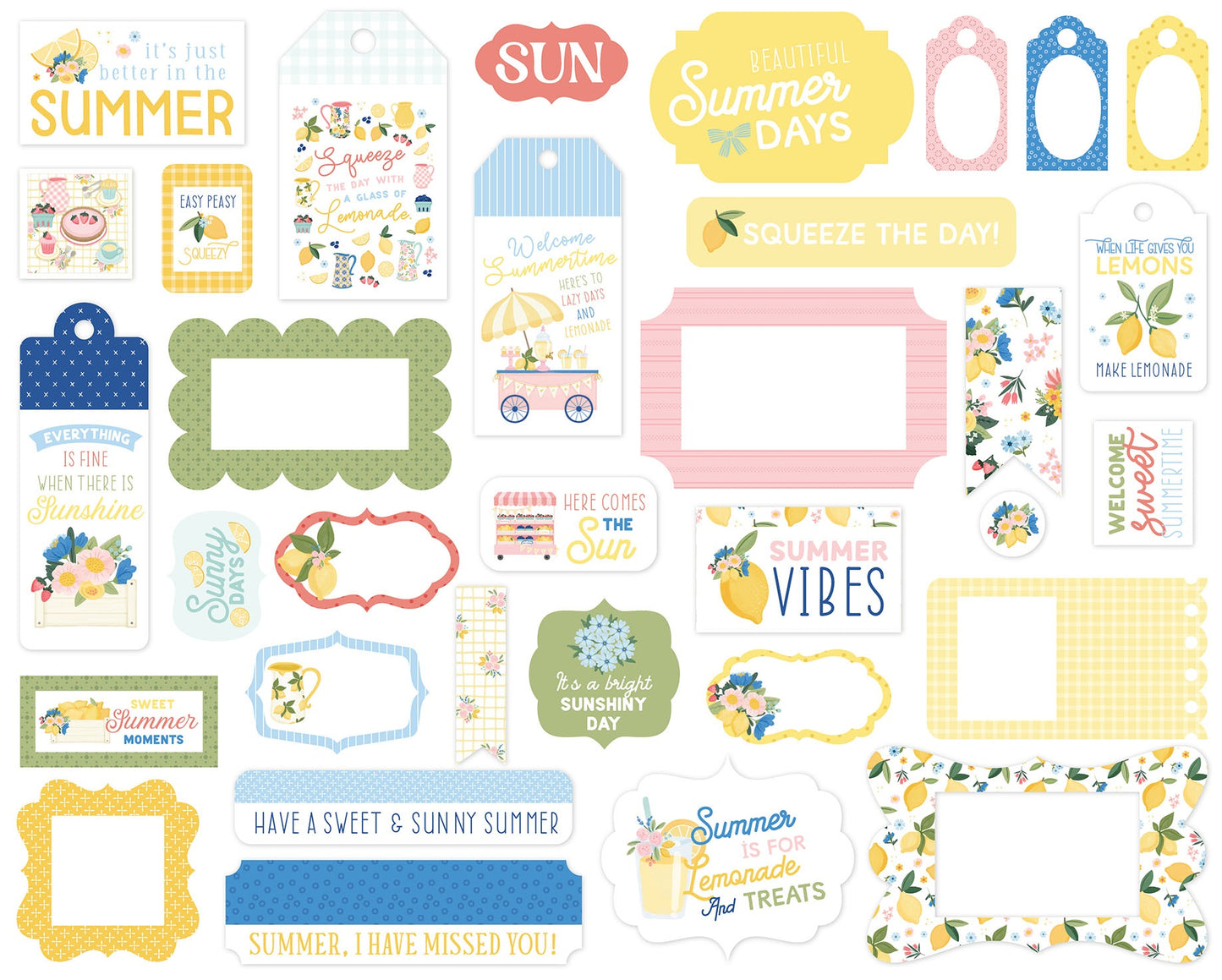 Carta Bella Tags & Frames Ephemera-Lemonade