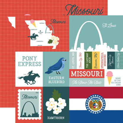 Echo Park Our United States Cardstock 12"X12"-Select Style