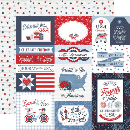 Echo Park All American Cardstock 12"X12"- Select Style