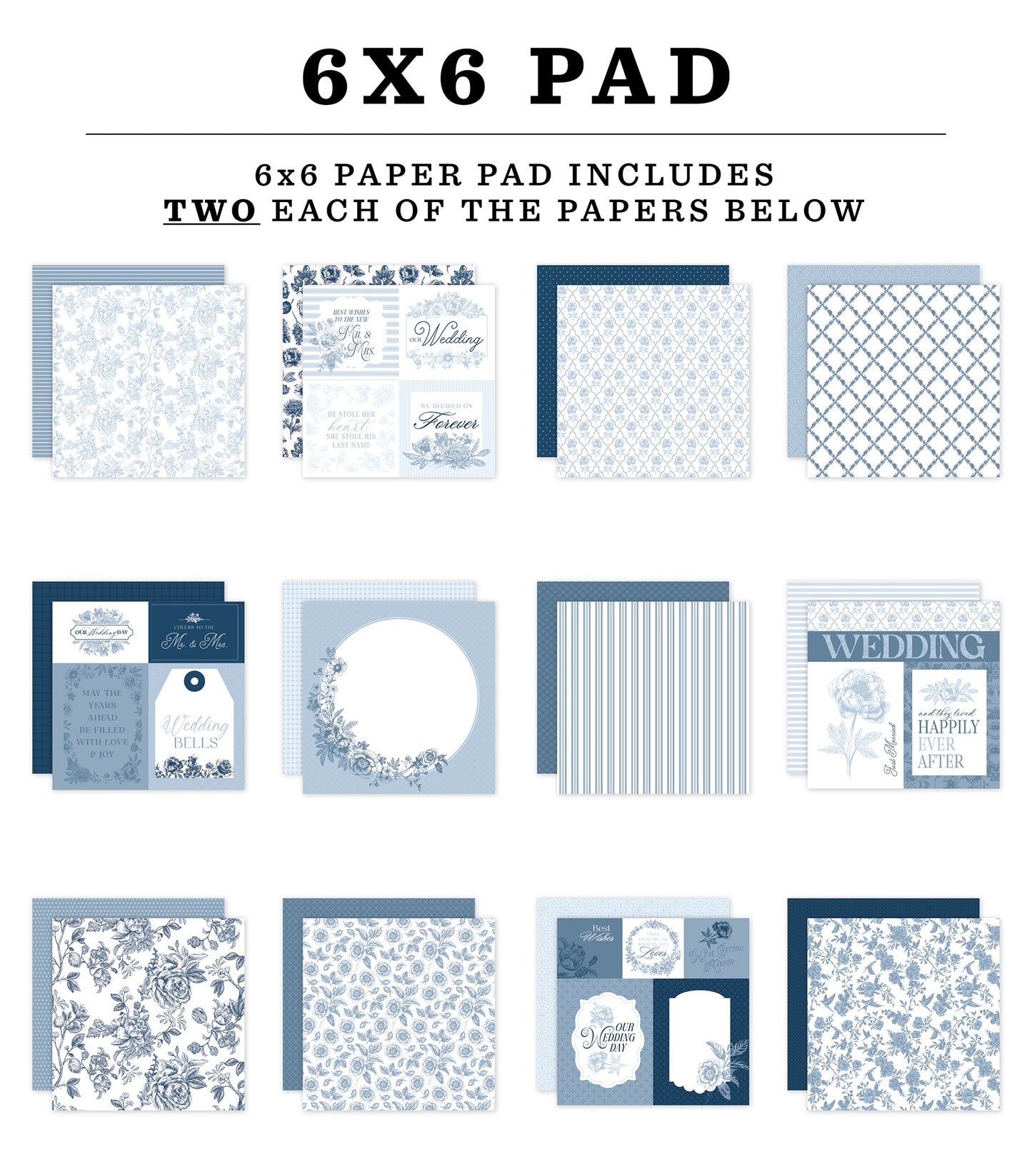 Echo Park Double-Sided Paper Pad 6"X6"-Save The Date