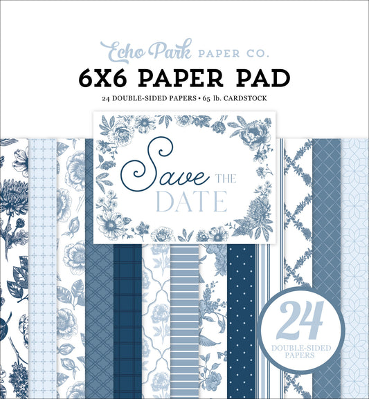 Echo Park Double-Sided Paper Pad 6"X6"-Save The Date