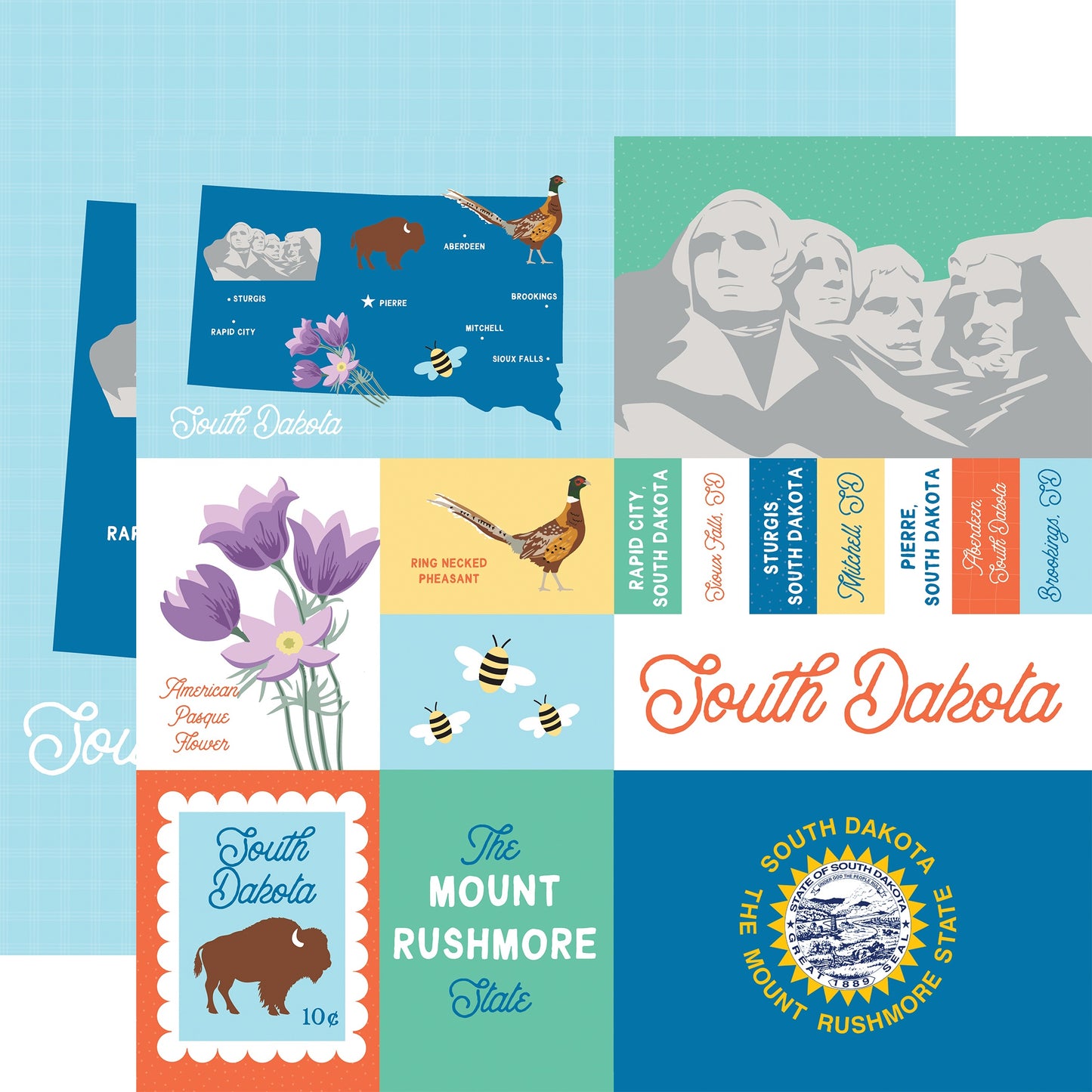 Echo Park Our United States Cardstock 12"X12"-Select Style