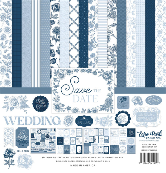 Echo Park Collection Kit 12"X12"-Save The Date