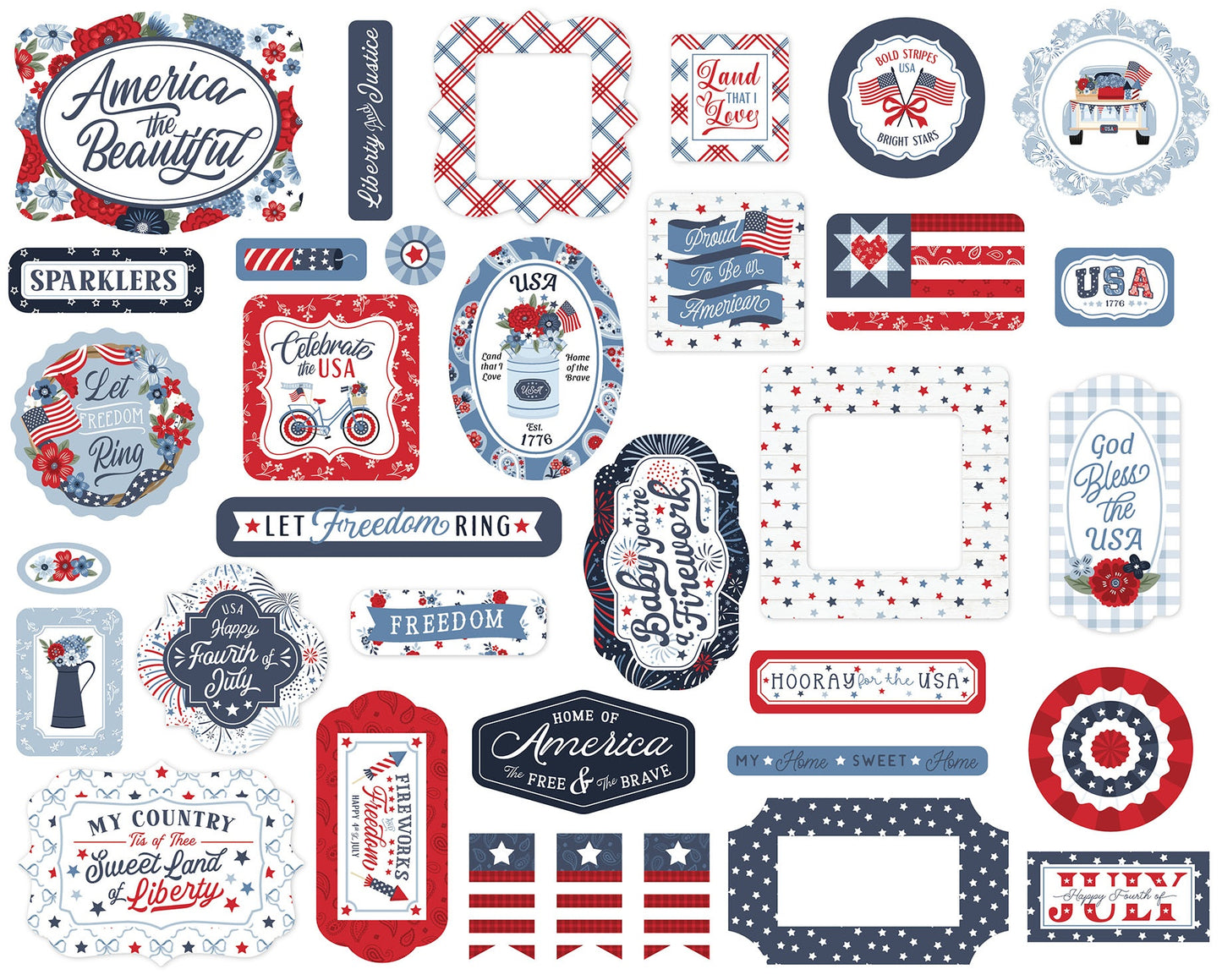 Echo Park Ephemera-All American