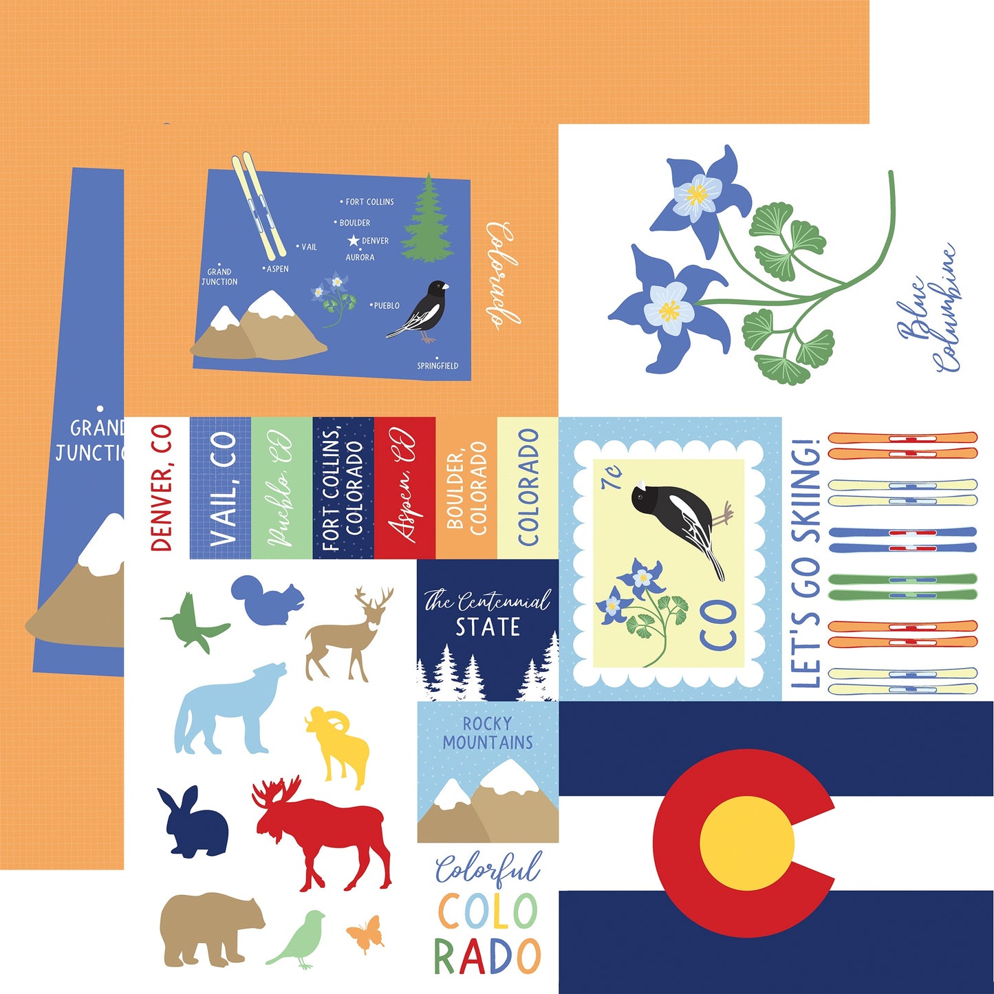 Echo Park Our United States Cardstock 12"X12"-Select Style