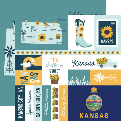 Echo Park Our United States Cardstock 12"X12"-Select Style