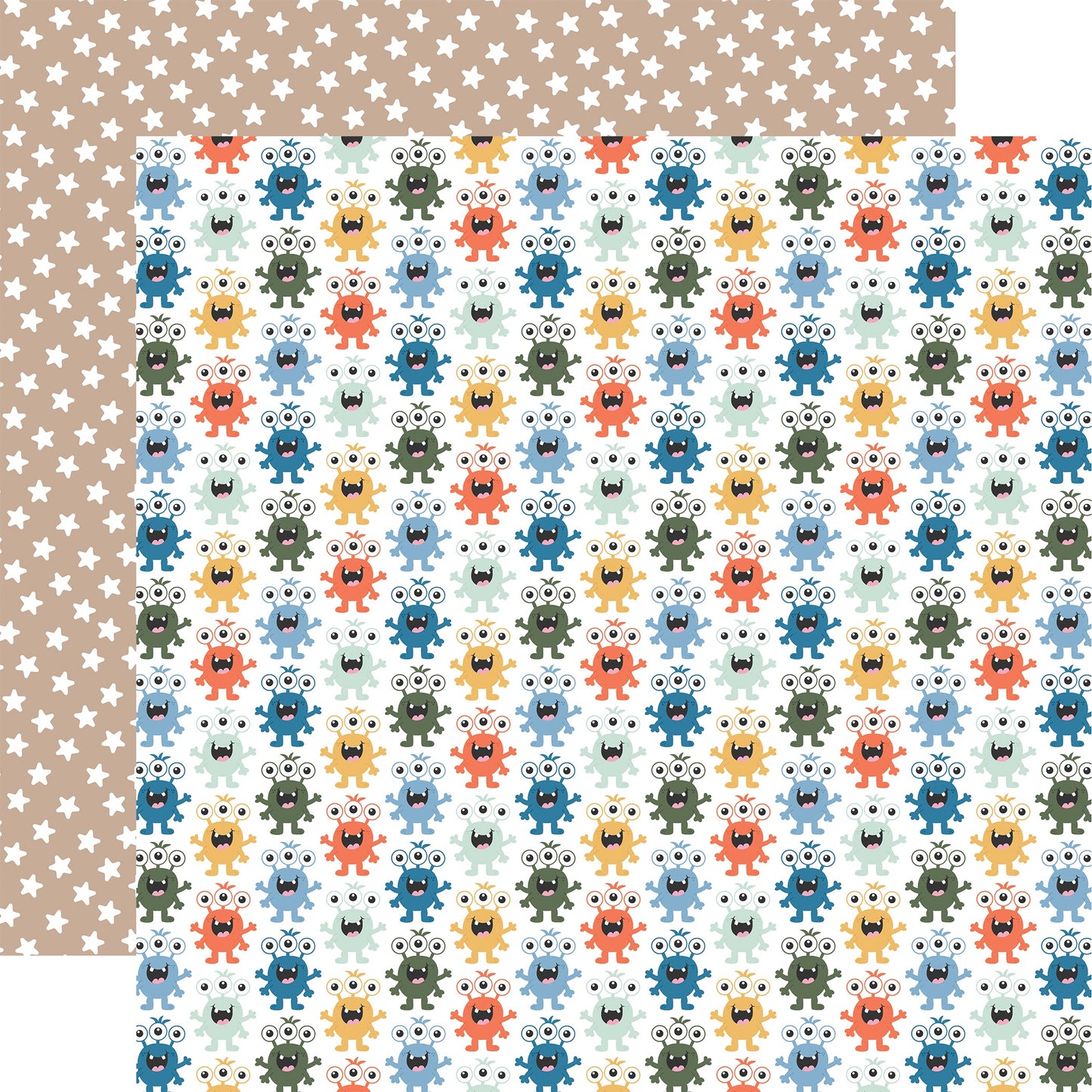 Echo Park My Favorite Monster Cardstock 12"X12"-Select Style