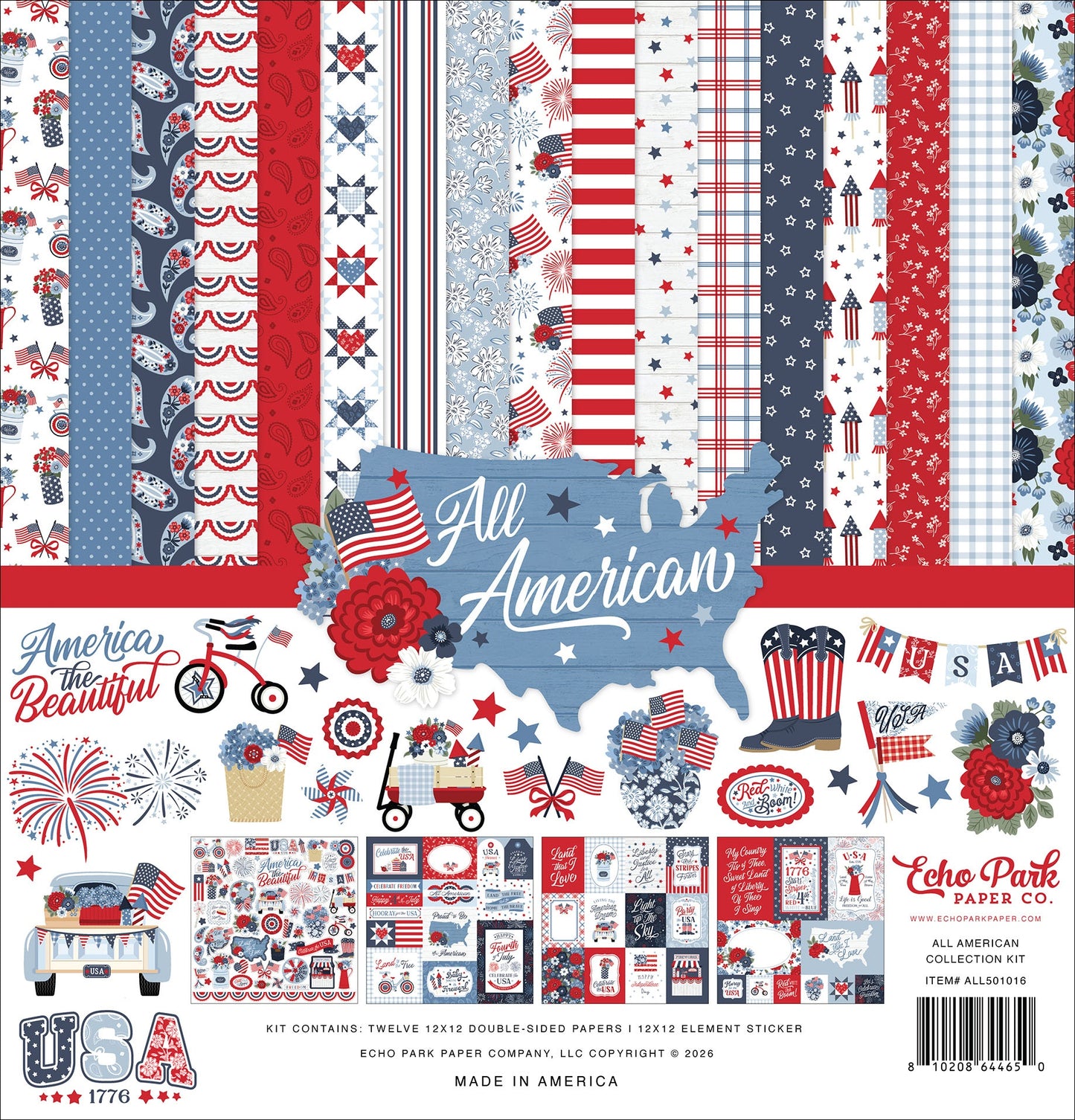 Echo Park Collection Kit 12"X12"-All American