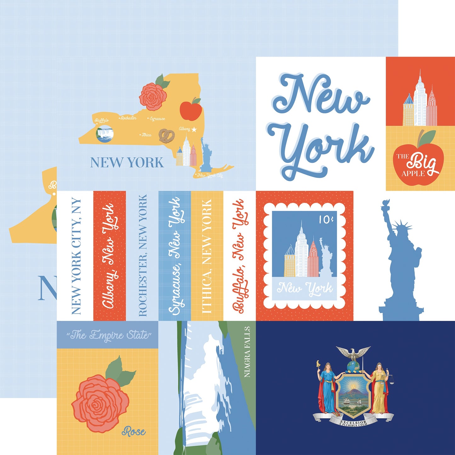 Echo Park Our United States Cardstock 12"X12"-Select Style
