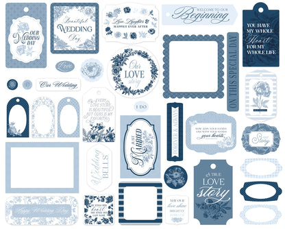 Echo Park Frames & Tags Ephemera-Save The Date