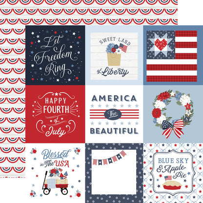 Echo Park All American Cardstock 12"X12"- Select Style