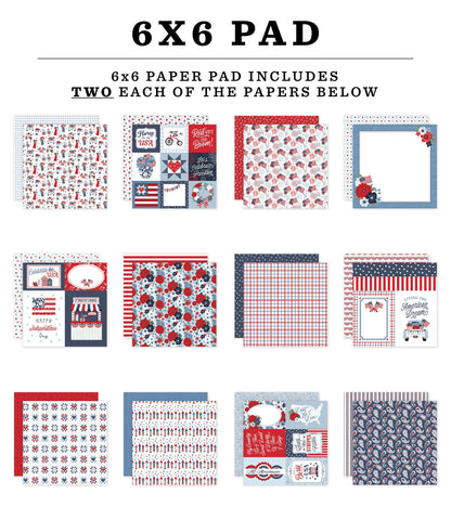 Echo Park Double-Sided Paper Pad 6"X6"-All American