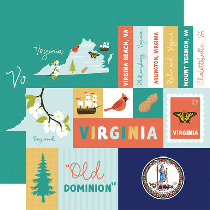 Echo Park Our United States Cardstock 12"X12"-Select Style