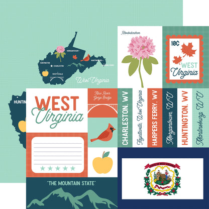 Echo Park Our United States Cardstock 12"X12"-Select Style