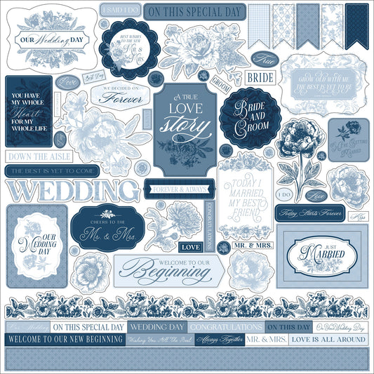 Echo Park Elements Cardstock Stickers 12"X12"-Save The Date