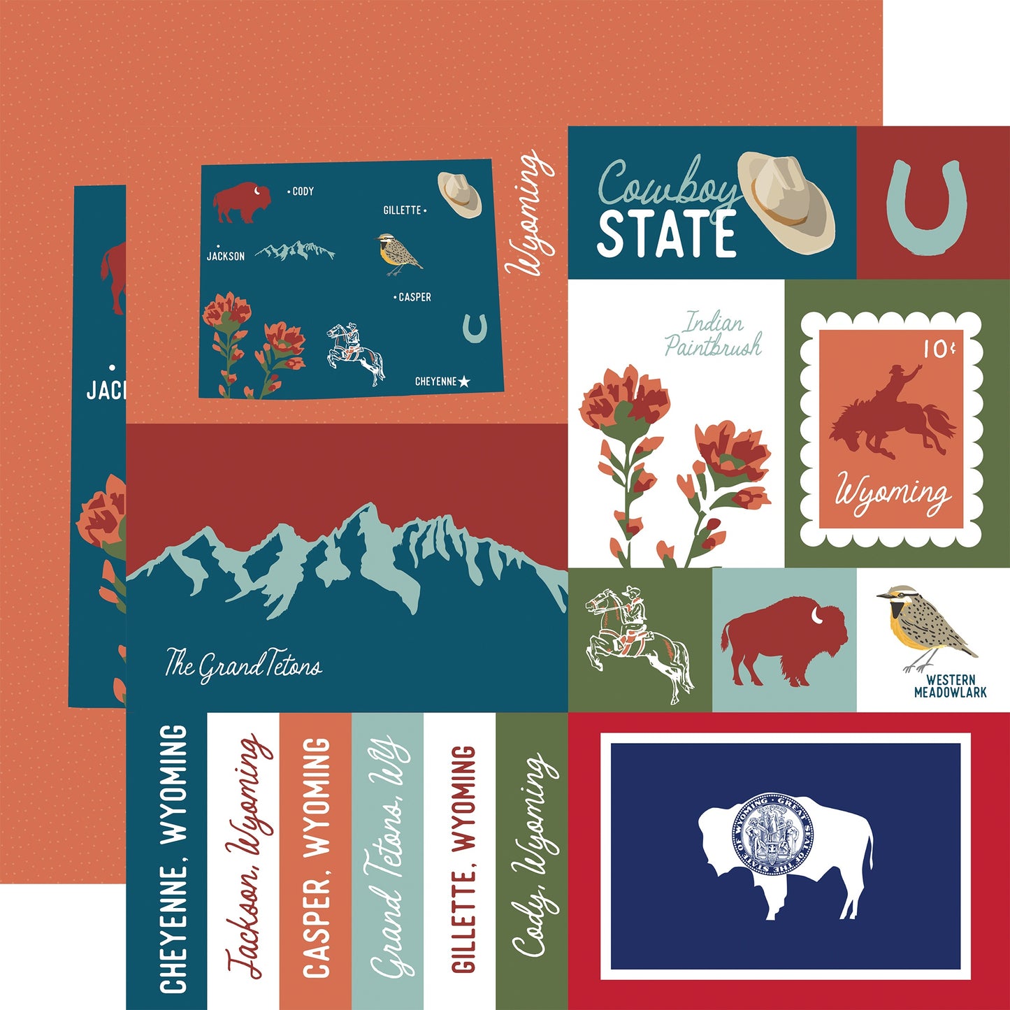 Echo Park Our United States Cardstock 12"X12"-Select Style
