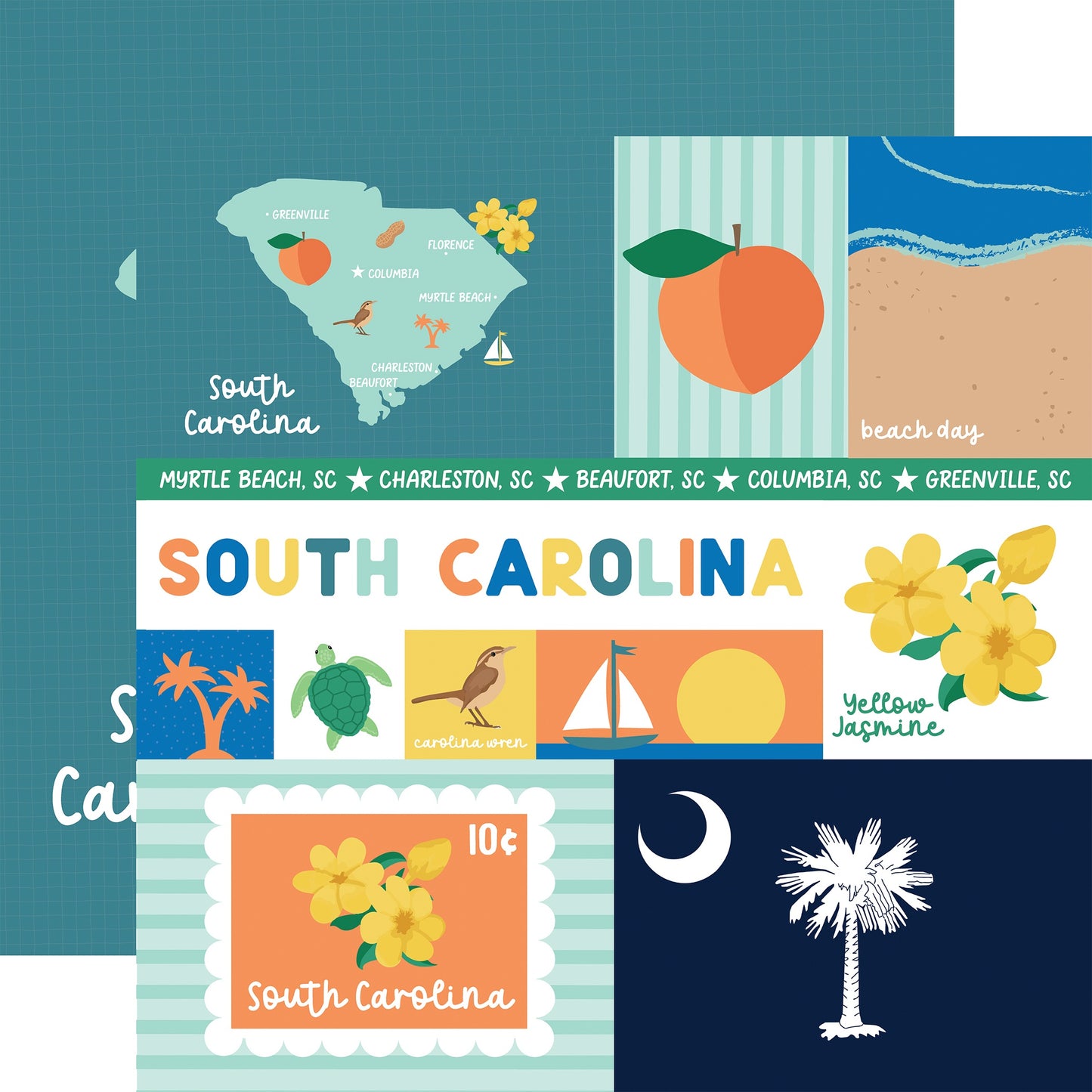 Echo Park Our United States Cardstock 12"X12"-Select Style